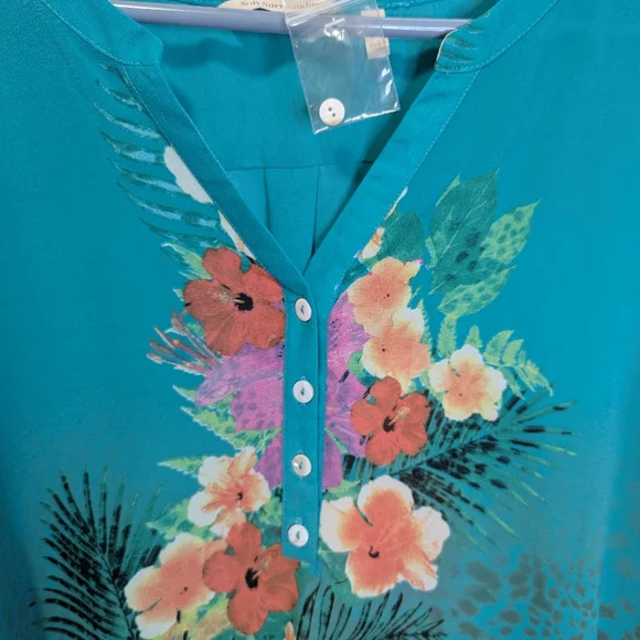 Soft Surrounding's Vibrant Floral and Animal Print Tunic - Picture 3 of 6